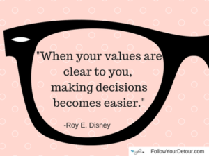 when your values are clear to you, making decisions becomes easier