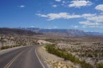 road in big bend national park with mountain and desert views