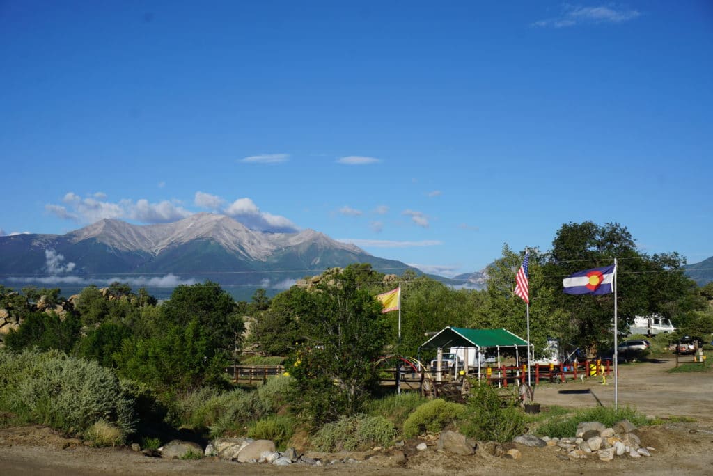 KOA campground in Buena Vista Colorado with mountain views