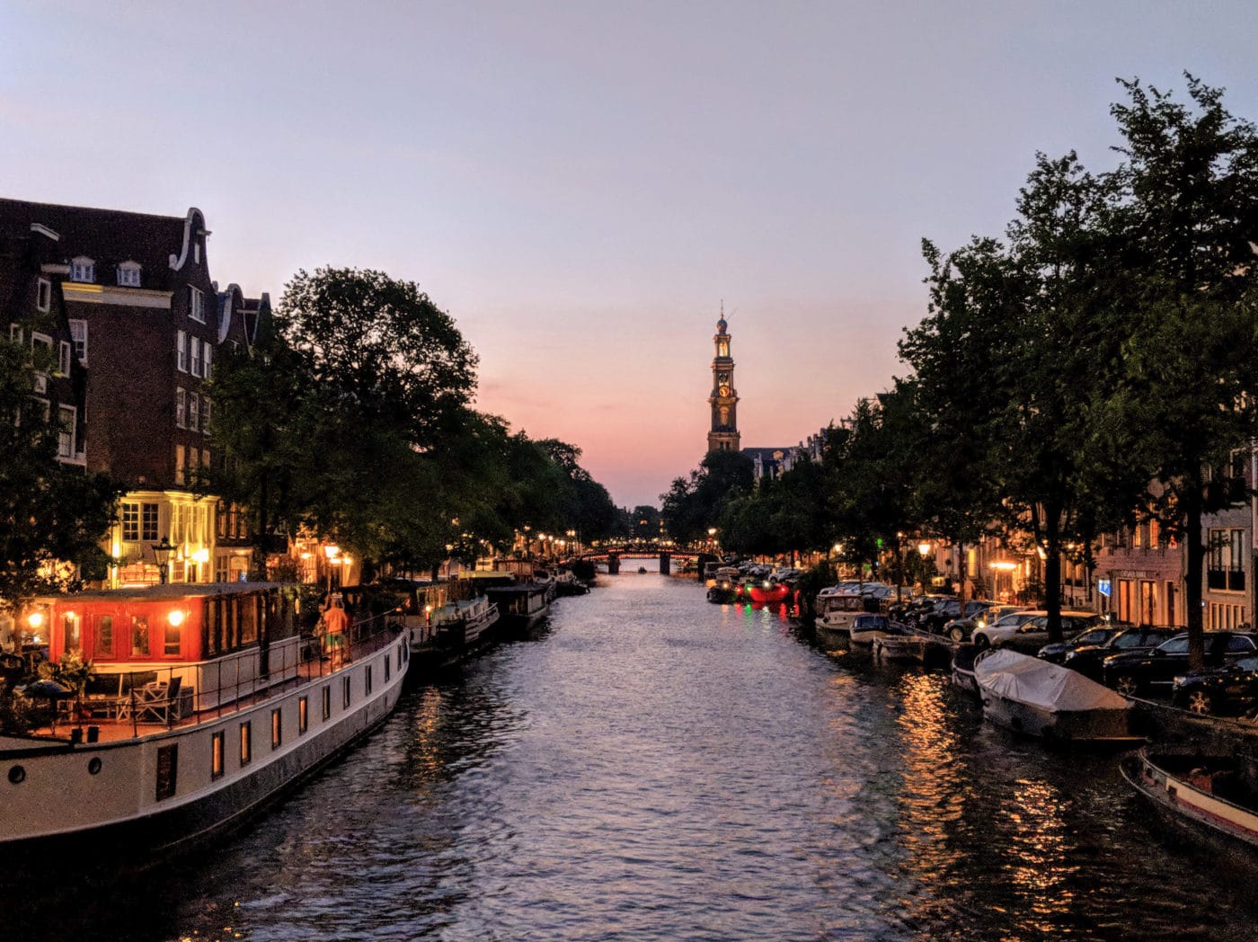 Beautiful Amsterdam at dusk